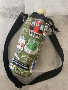 電車集合＊水筒カバー保冷ペットボトルカバー＊サーモススケーターハンドメイド