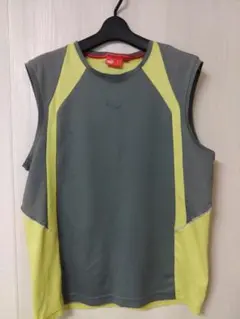 プーマ PUMA インナーシャツ ノースリーブシャツ L グレー イエロー