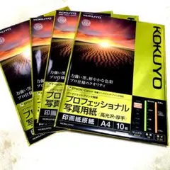 コクヨ　プロフェッショナル写真用紙 A4 10枚　高光沢　厚手 4冊