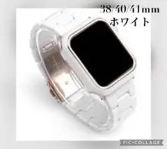 Apple Watchバンドプラスチックベルト 38/40/41mmホワイト