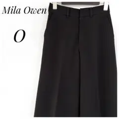 Mila Owen ブラック ワイドパンツ 裏地あり