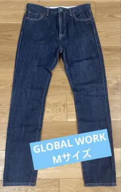 【お盆値下げ】 GLOBAL WORK ネイビーストレートデニム　サイズ