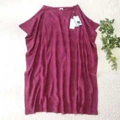 新品✨M MISSONI　ノースリーブロングラメニット　ピンク　S