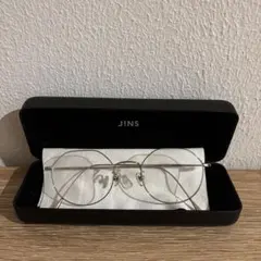 JINS オクタゴン メタルフレーム 眼鏡 シルバー 度付きレンズ
