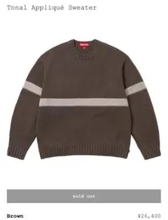 トップス Supreme Tonal Applicue Crewneck XXL Supreme Tonal Appliqué Sweater (SS25) - $158