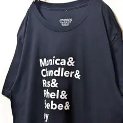 フレンズパロディ 英字 Tシャツ ブラック 黒 XL 古着