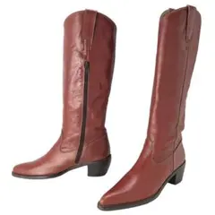 2380 VELETTO ベレット ブラウン サイドジップ ロングブーツ