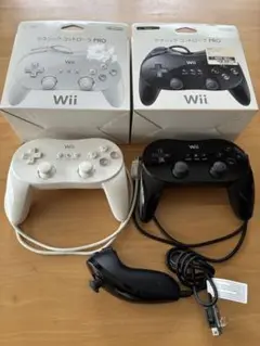 Wii クラシック コントローラー PRO shiro•kuro & ヌンチャク