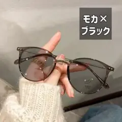 調光　サングラス　伊達メガネ　ボストン　ブルーライトカット　UVカット　紫外線