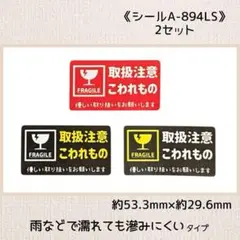 《シールA-894LS》ケアシール 60片×2セット