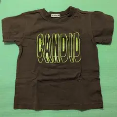 CANDIDプリント ブラウンTシャツ