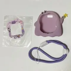 たまごっちユニ　シリコン　カバー　ケース　蓄光パープルモンスター　(スキン付き)
