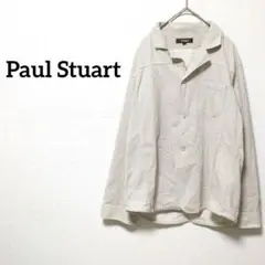 ポールスチュアート Paul Stuart シャツジャケット ストライプ L
