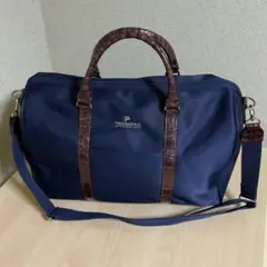 TROUBADOUR ボストンバッグ　ネイビー　A4サイズ収納可能