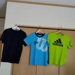 スポーツTシャツ 3枚セット (黒・青・緑)　１５０サイズ