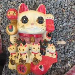 招き猫　貯金箱　昭和レトロ