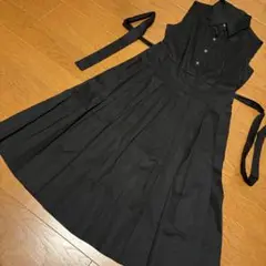 TALBOTS ブラック ノースリーブ ワンピース 0
