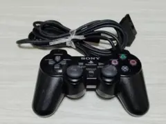 【ps2】SONY プレイステーション2 コントローラー 有線 黒（送料込み）