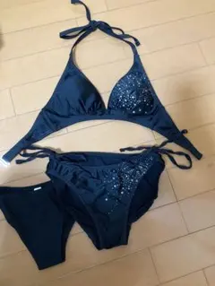 iCB ブラック ラインストーン装飾ビキニ
