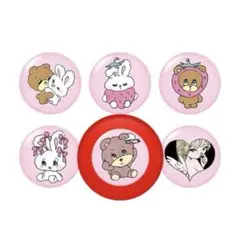 foxy illustrations グリッター缶バッチ ポップアップ限定
