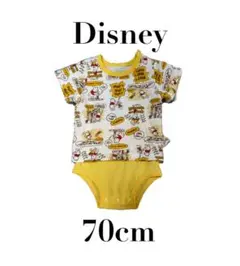 【Disney ディズニー】美品　くまのプーさん　半袖ロンパース　70cm