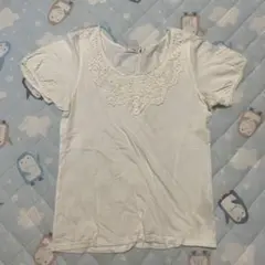 アースミュージックアンドエコロジー レース装飾 Tシャツ M