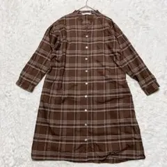 【Loytaa】ロユタ◇チェック柄 シャツワンピース 両サイドポケットF