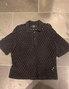 Stussy メッシュ編みニット Mサイズ ブラック