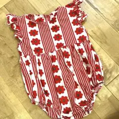 花柄ロンパース