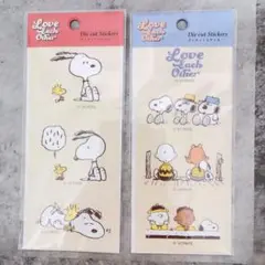 No.384 新品未使用スヌーピー ダイカットステッカー　2点セット　ピーナッツ