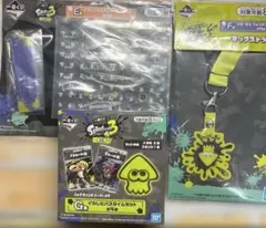スプラトゥーン3 一番くじ3点＊ストラップ＊ネームプレート＊バスタイムセット