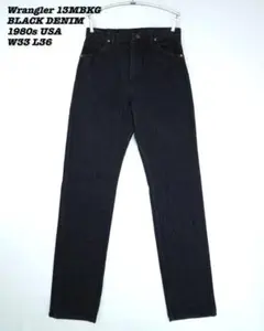 Wrangler 13MBKG BLACK JEANS USA 1980s