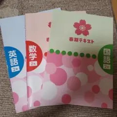 中学2年 春期テキスト 国数英