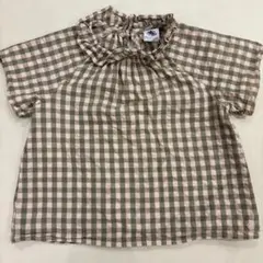PETIT BATEAU チェック柄シャツ 半袖　24m 86cm