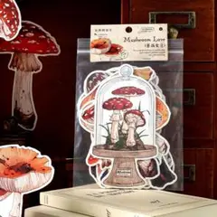 959コラージュ素材紙モノ Mushroom きのこ カード セット 雑貨 日記