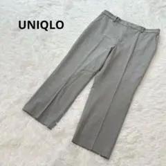 【ユニクロ】テーパードパンツ　クロップド丈　総柄　XL チェック柄　春　夏