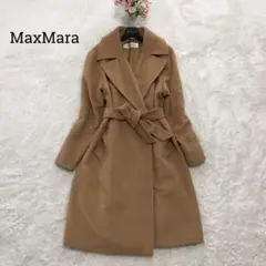 美品☆MaxMara マニュエラ キャメル100% ロングコート 白タグ 40