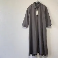 【新品】ユニクロ グレー Mサイズ シャツワンピース