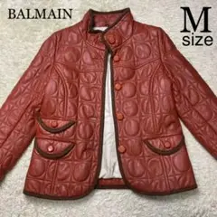 バルマン レザージャケット ラムレザー Mサイズ 9号 オレンジブラウン