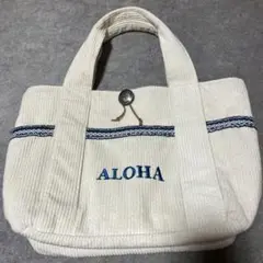Aloha刺繍コーデュロイトートバッグ