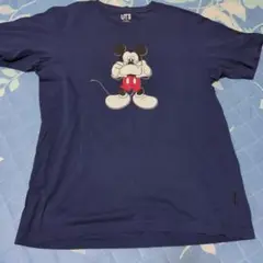 ミッキーマウス Tシャツ Lサイズ ネイビー