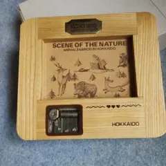 木製フォトスタンドオルゴールつき