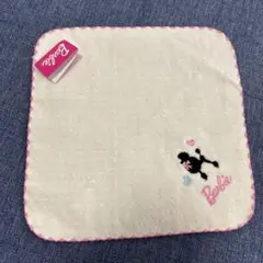 Barbie プードル刺繍 タオルハンカチ