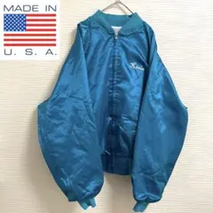 90S ヴィンテージ USA製 企業モノ ロゴ ナイロンジャケット スタジャン