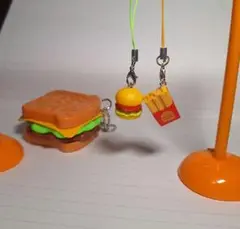 ハンバーガー型キーホルダー ポテトセット