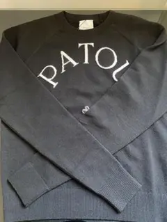 新品未使用 Patou パトゥジャンパー ロゴ 長袖ニット ブラック Lサイズ