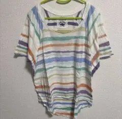 ◯ Cube Sugar ストライプ 半袖Tシャツ ◯