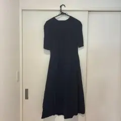 IENA ネイビー　半袖 ロングワンピース