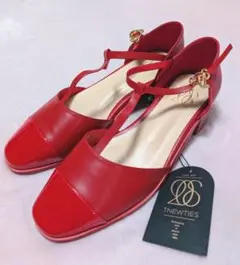 トゥエンティーズ　靴 シューズ　パンプス　ドレジアム　23㎝　tnewties トゥエンティーズ 靴 スクエアバックルレザーシューズ