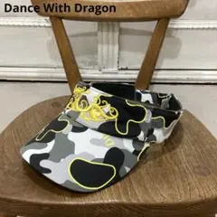 ダンスウィズドラゴン バイザー フリー カモフラ ゴルフウェア